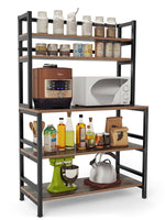 Load image into Gallery viewer, 5-Tier Kitchen Bakers Rack with Hutch  32 Inches Microwave Oven Stand
